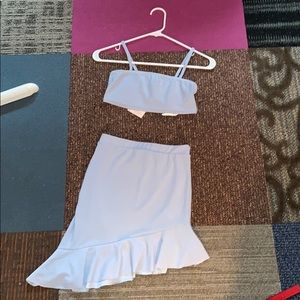NWT Missguided baby blue spring/summer set